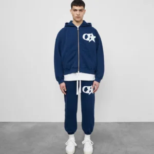 CB STAR ZIPPED BLUE HOODIE