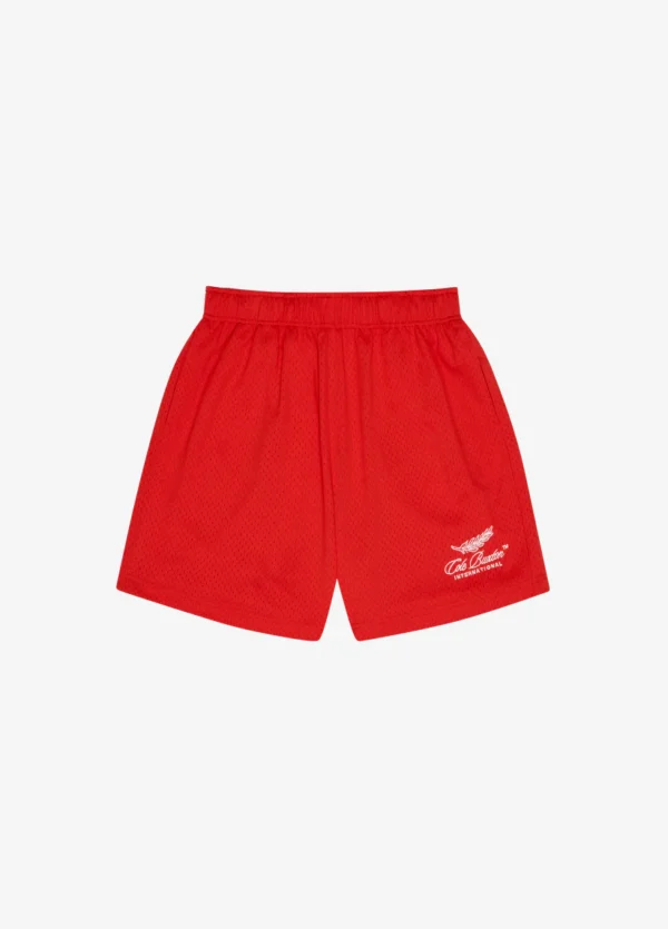 INTERNATIONAL MESH RED SHORTS